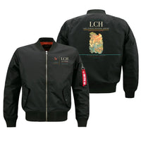 Thumbnail for Lake Charles Regional Airport (LCH) design on black bomber jacket