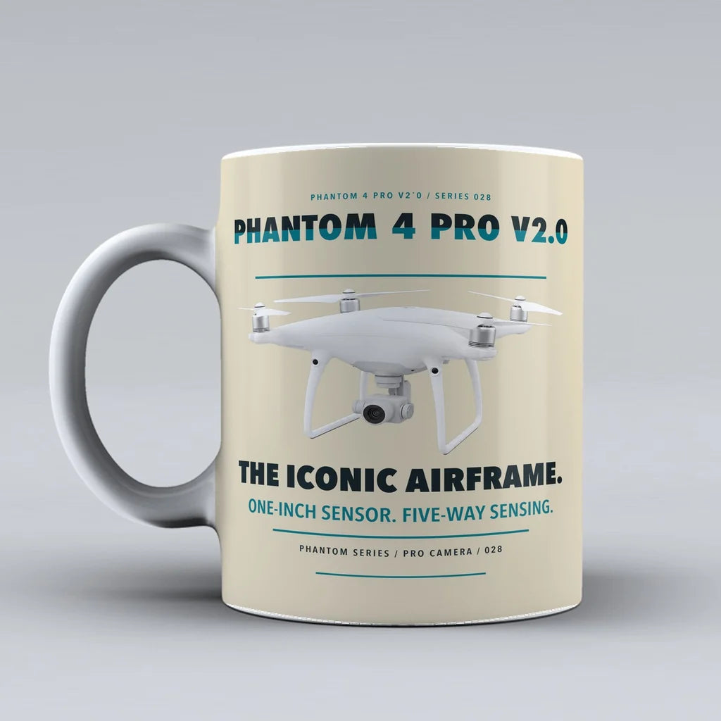 Phantom 4 Pro V2.0 Mug design on beige dji