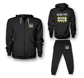 Blood Type AVGAS Zipped Hoodies & Sweatpants Set