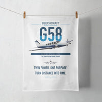 Thumbnail for Beechcraft Baron G58 design on white towel