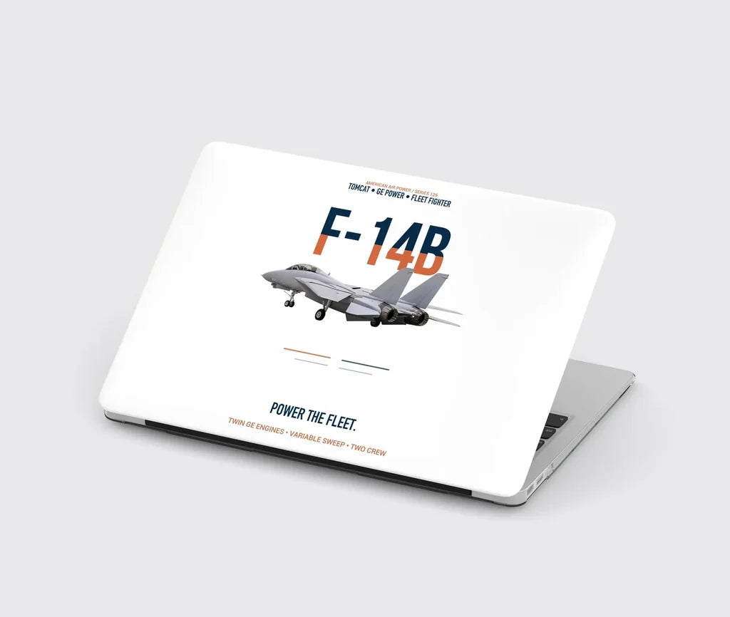 F-14B Tomcat Power The Fleet design on white MacBook case