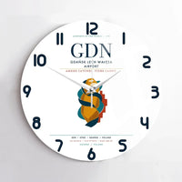 Thumbnail for Gdańsk Lech Wałęsa Airport (GDN) design on white no frame wall clock