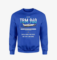 Thumbnail for Daher TBM 960 design on blue sweatshirt
