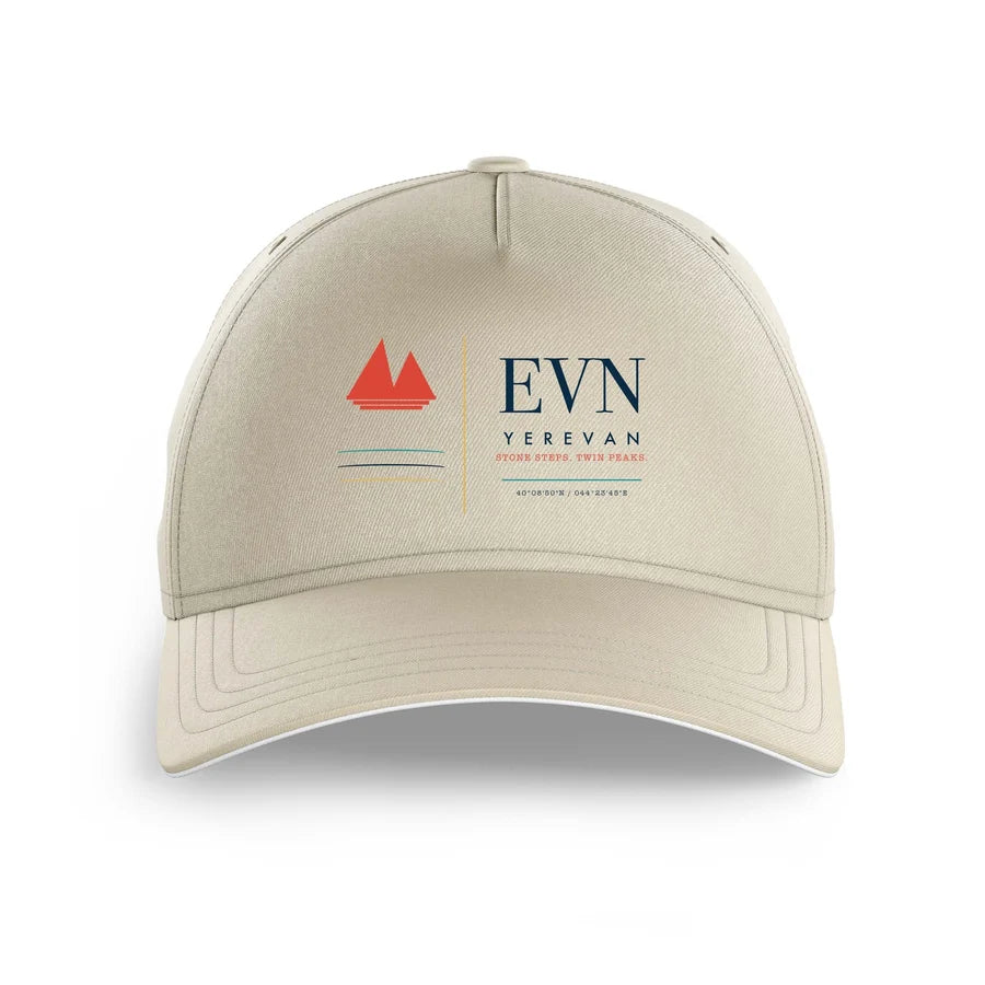 Zvartnots International Airport EVN — Yerevan (EVN) design on beige printed hat