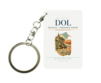 Thumbnail for Deauville – Normandie Airport (DOL) design on white key chain
