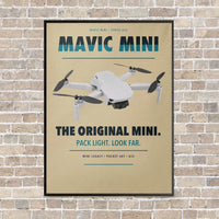 Thumbnail for DJI Mavic Mini vertical canvas print - framed - beige background