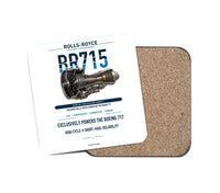 Thumbnail for BR715 design on white 1 piece coaster