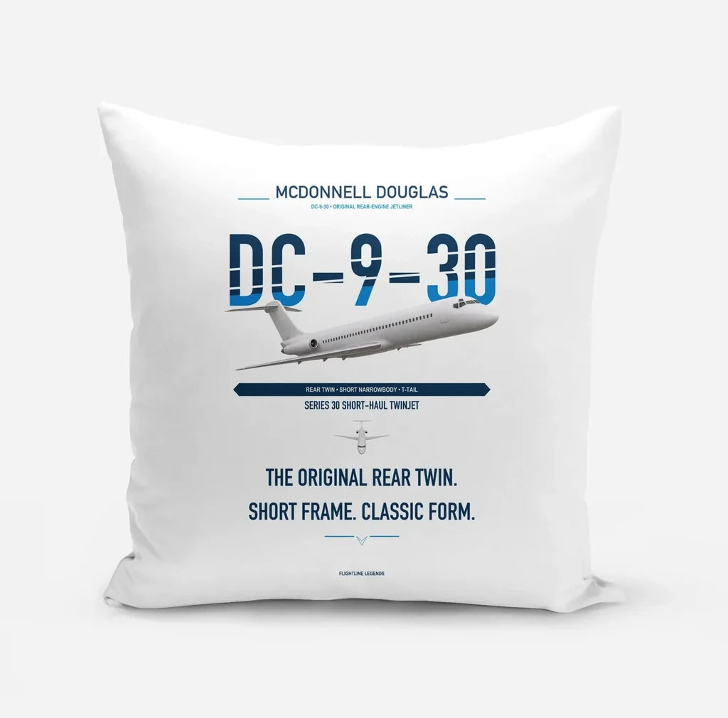 McDonnell Douglas DC-9-30 design on white pillow