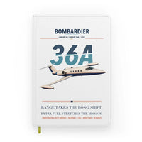 Thumbnail for Bombardier Learjet 36A design on white notebook