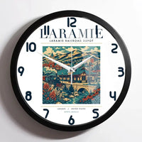 Thumbnail for LARAMIE - Poster - Wall Clock Framed - White