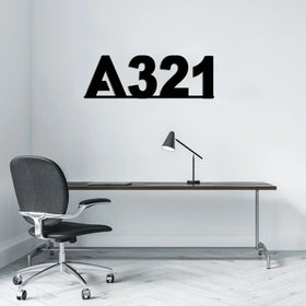 Airbus A321 Flat Text Wall Metal Signs