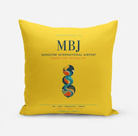 Thumbnail for Sangster International Airport (MBJ) design on yellow pillow