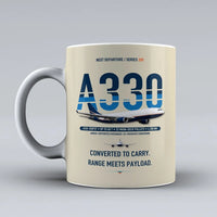 Thumbnail for A330-200P2F Mug design on beige airbus