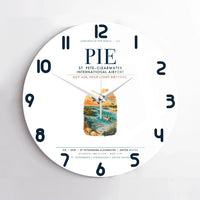Thumbnail for St. Pete–Clearwater International Airport (PIE) design on white no frame wall clock