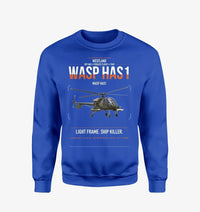 Thumbnail for Westland Wasp HAS1 design on blue sweatshirt