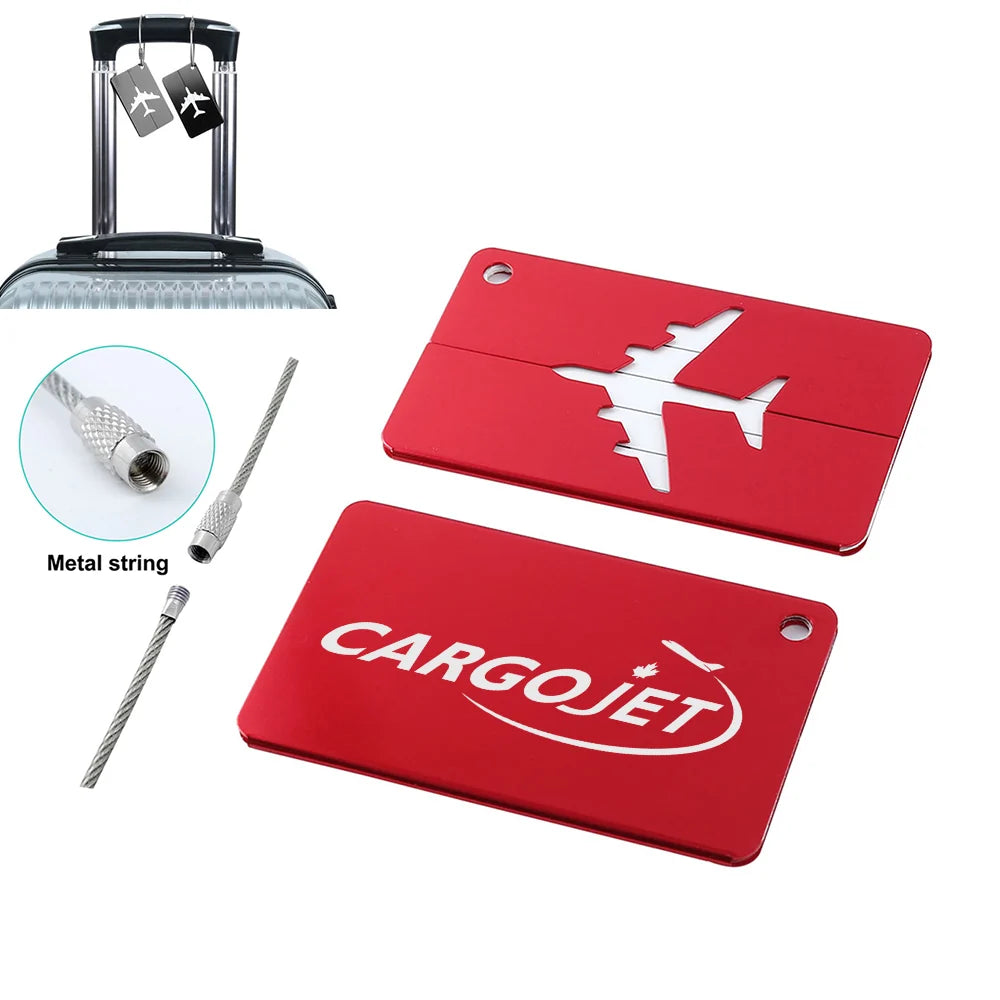Cargojet Aluminum Luggage tag in red