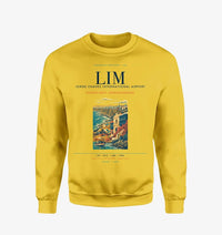Thumbnail for Lima Jorge Chavez International Airport (LIM) design on yellow sweatshirt