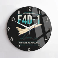 Thumbnail for F4D-1 Skyray design on black no frame wall clock