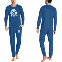Thumbnail for Skeleton Pilot men pajamas - Blue