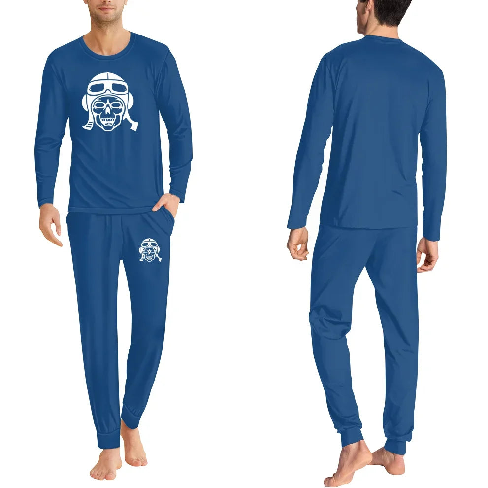 Skeleton Pilot men pajamas - Blue