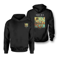 Thumbnail for ARUBA - Poster - Double-Side Hoodie - Black