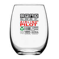 Thumbnail for Customisable Airline Pilot Label Drinking Glass - view 2