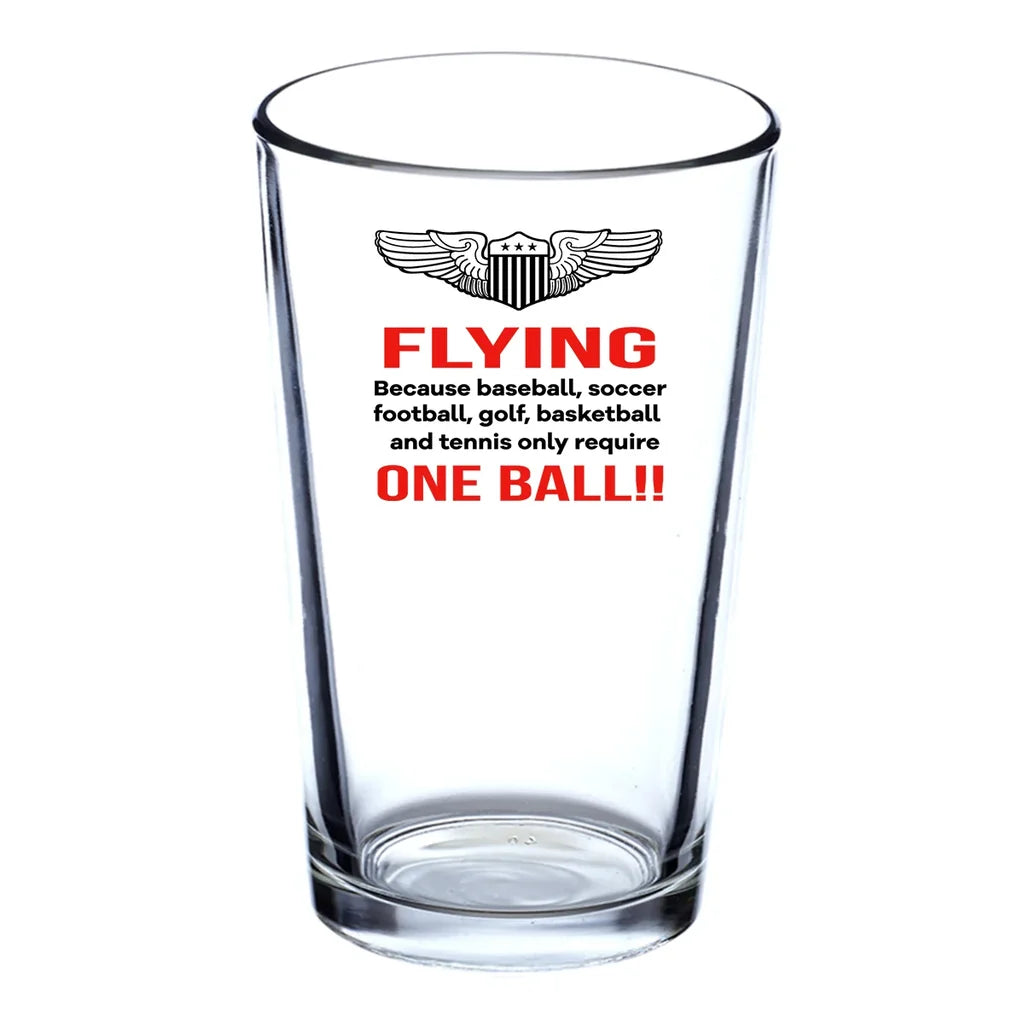 Customisable Flying One Ball Drinking Glass - view 2