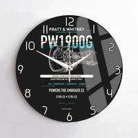 Thumbnail for PW1900G design on black no frame wall clock