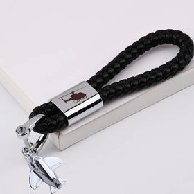 Helicopter Leather Car Key Chains