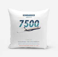 Thumbnail for Bombardier Global 7500 design on white pillow