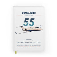 Thumbnail for Bombardier Learjet 55 design on white notebook