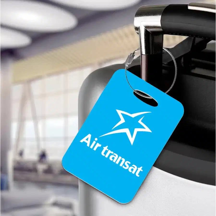 Acrylic luggage tag with Air Transat Airlines design — view 2.