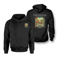 Thumbnail for VIENTIANE - Poster - Double-Side Hoodie - Black