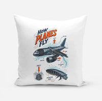 Thumbnail for How Planes Fly V2 design on white pillow