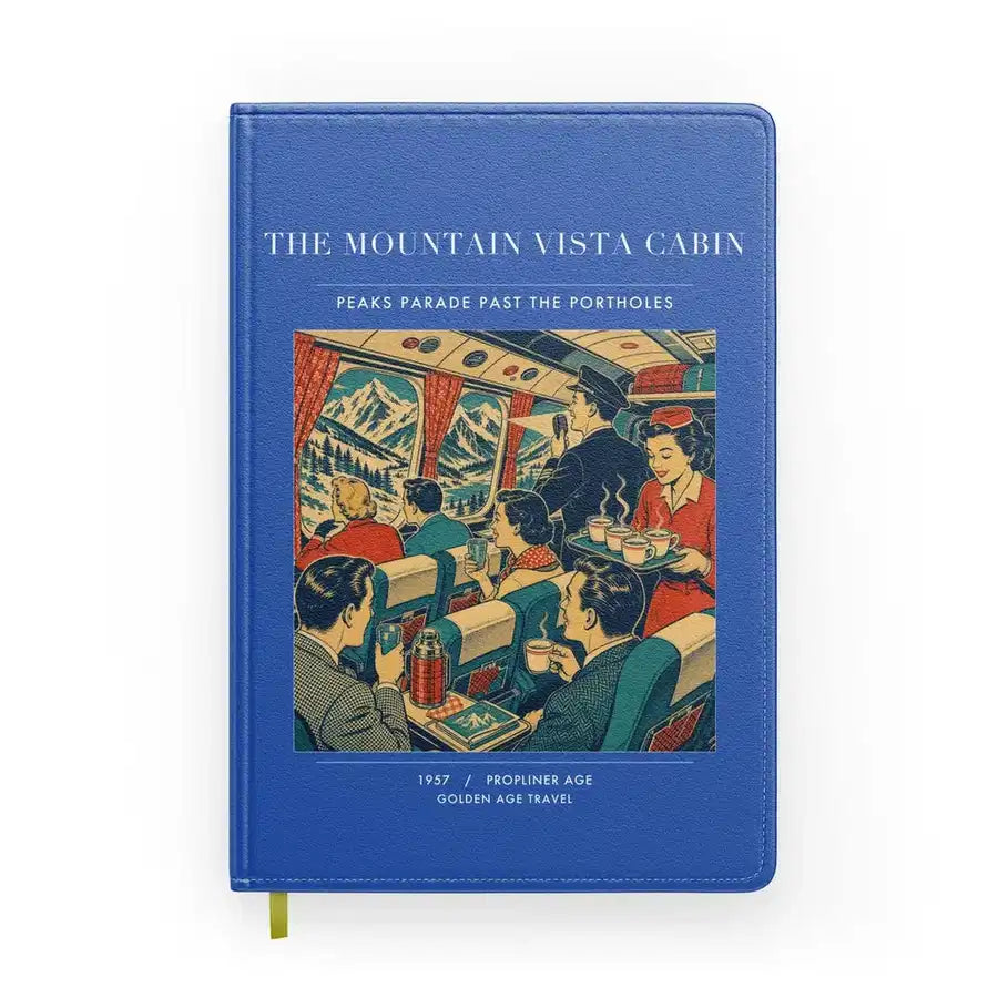 VINTAGE G4224 - The Mountain Vista Cabin - Designed Notebooks design on blue