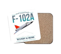 Thumbnail for F-102A Delta Dagger design on white 1 piece coaster