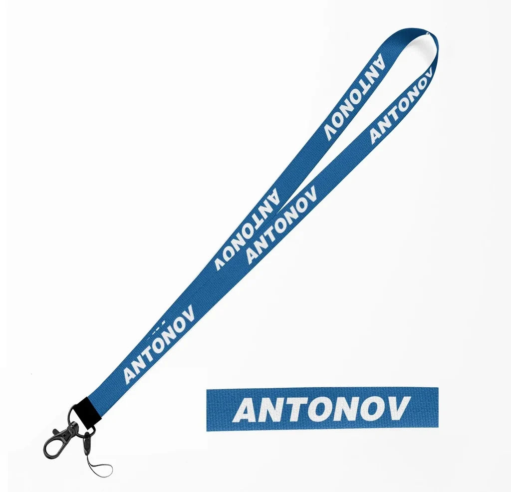 Antonov & Text lanyard - blue