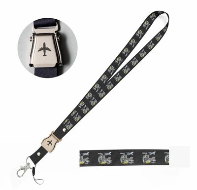 Airbus A380 & GP7000 Engine seat belt lanyard - black