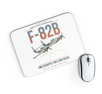 Thumbnail for F-82B Twin Mustang design on white rectangle mouse pad