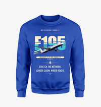 Thumbnail for Embraer E195 design on blue sweatshirt
