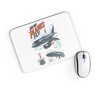 Thumbnail for How Planes Fly V2 design on white rectangle mouse pad