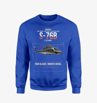 Thumbnail for Sikorsky S-76B design on blue sweatshirt