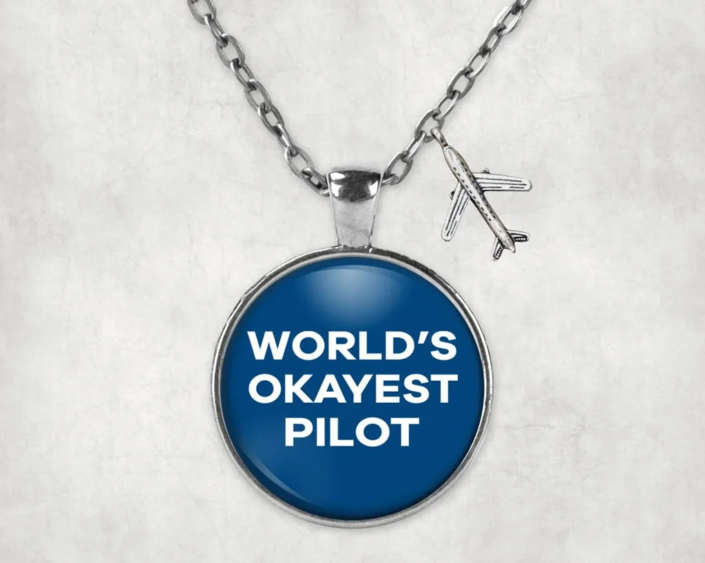 World's Okayest Pilot Necklace - view 2