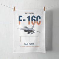 Thumbnail for F-16C Block 50 Clear The Way design on white towel