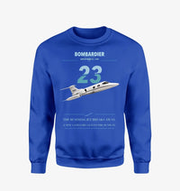 Thumbnail for Bombardier Learjet 23 design on blue sweatshirt