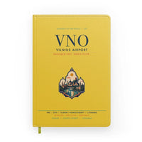 Thumbnail for Vilnius Airport (VNO) design on yellow notebook