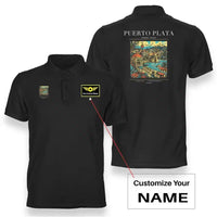 Thumbnail for PUERTO PLATA - Poster - Double-Side Polo - Black + Name