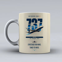 Thumbnail for Boeing 737 MAX 10 double-side print on beige ceramic mug