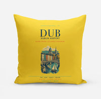Thumbnail for Dublin Airport (DUB) design on yellow pillow