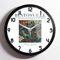Thumbnail for BENTONVILLE - Poster - Wall Clock Framed - White